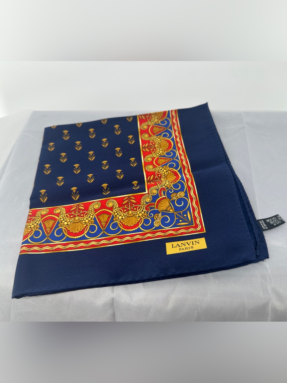 Lanvin Patterned Silk Pocket Square
